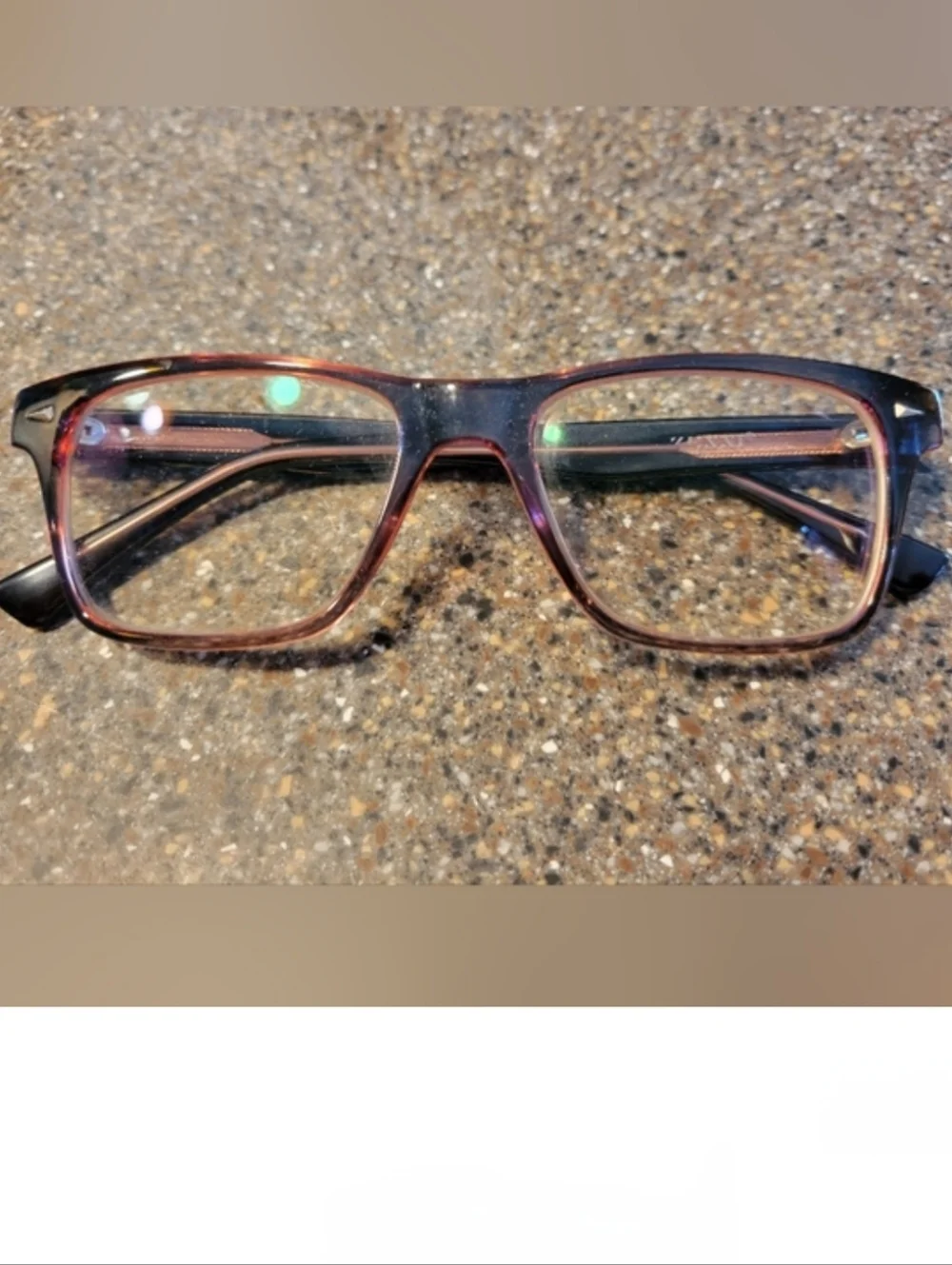 Zenni Optical Rectangle Frames #126016 - Blue & Pink + Zenni Case